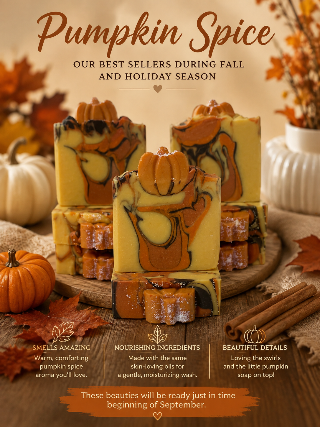 🎃 Pumpkin Spice Handmade Soap
